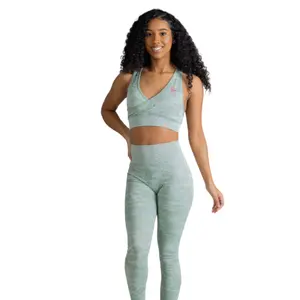 CAMO SEAMLESS LEGGINGS SET Breathable Fabric Gym Womenswear Activewear Bra Clothing Comfortable Everyday Day