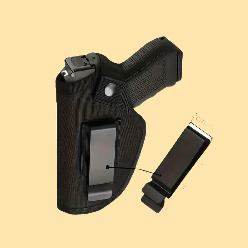 Tactical Black Gun Holster, Belt-Fit Accessory with Secure Hold for Quick Draw, for Hunting & Outdoor Sports, Tactical Accessories, Outdoors