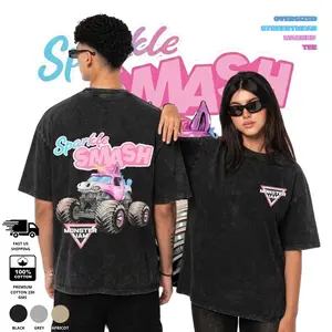 Monster Truck Megalodon Washed T-Shirt,  Monster Jam Graphic Tank Top For Summer, Y2K Retro Racing Shirt For Fans, Birthday Gift For Men, For Women Fabric, Streetwear Style