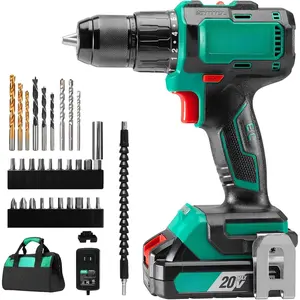 20V Brushless Hammer Drill Cordless, 492 in-lb Torque  Drill, 1/2" -Metal Keyless Chuck,18+1+1, (0-450/0-1800RPM), 27000 IPM, Compact Design with 2.0Ah  & Charger,ADJZ2055i