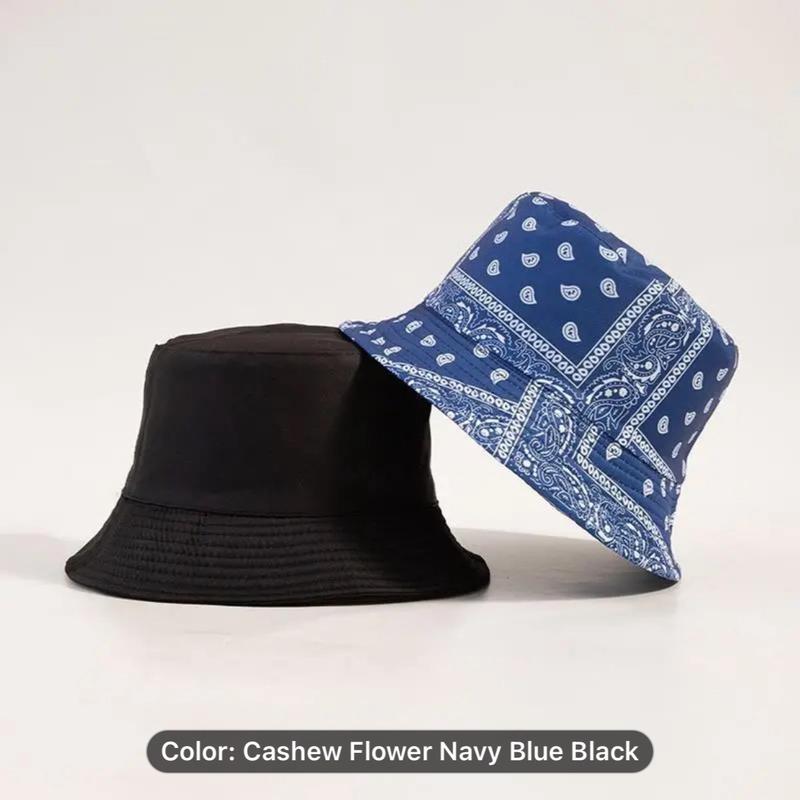Women's Vibrant Double-Sided bandana  Bucket Hat - Sun Protection & Thermal Winter Hat