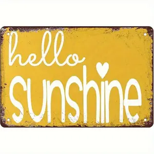 Sunshine Retro Metal Tin Sign, Rural Wall Art Decoration, Suitable for Bedroom, Kitchen, Garden, Outdoor Space, Perfect for Halloween and Home Decoration, Outdoor Wall Decoration, Retro Wall Art