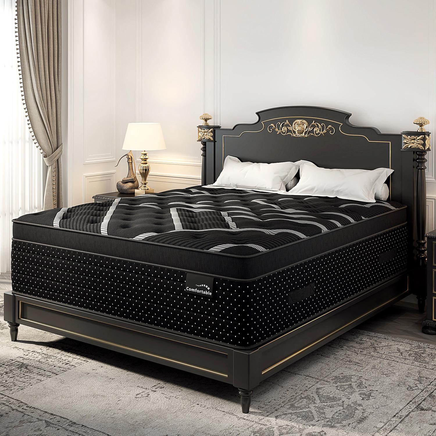 12、14 Inch Twin Full Queen King Size Mattress in a Box,Memory Foam Hybrid Mattress with Individual Pocket Spring for Motion Isolation & Silent Sleep & Lumbar Support & Pressure Relief,Medium Firm