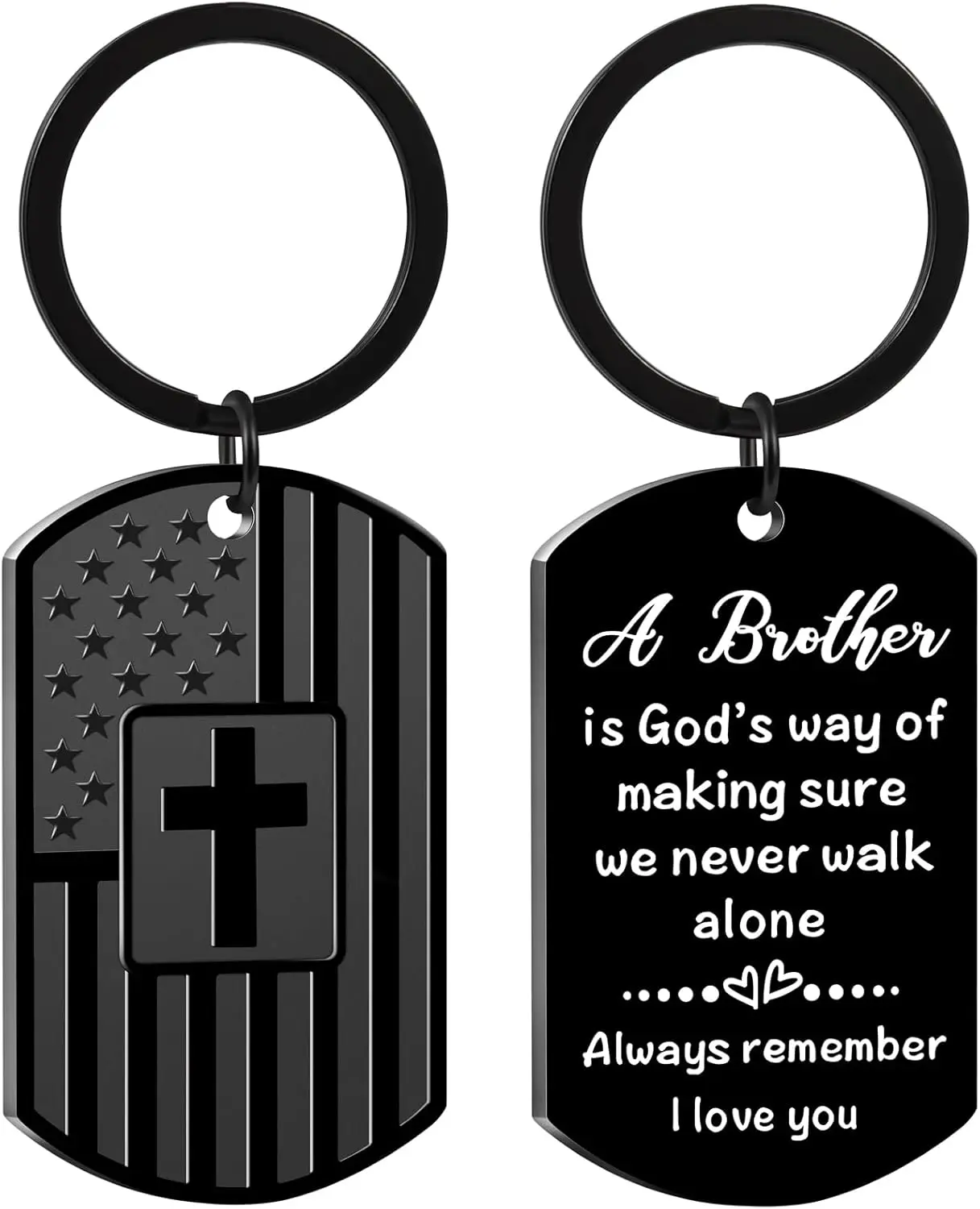 Gifts for Brother from Sister, Brother Birthday gifts, Remember I Love You Gift Keychain for Christmas Graduation
