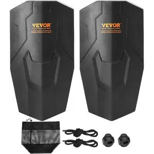 VEVOR Boat Fenders, 2 Packs 8.6x 16 Marine EVA Boat Dock Fender Bumpers, Features Ropes, Cord Locks and Storage Bag, Inflation - Free Boat Bumpers for Docking, Class A/Class 1/Part Class 2, BlackVEVOR Super Brand Day