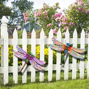 2pcs Large Size 18 Inch Metal Butterfly Garden Decor, Garden Accessories, Handmade, Perfect for Gardens, Courtyards, Fences, Walls, Festivals, Parties