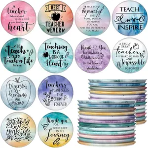 12 Pcs Teacher Appreciation Mirrors Gifts Mini Compact Mirror Bulk, Womens History Month Gifts Inspirational Thank You Pocket Portable Small Mirror for Teacher Women