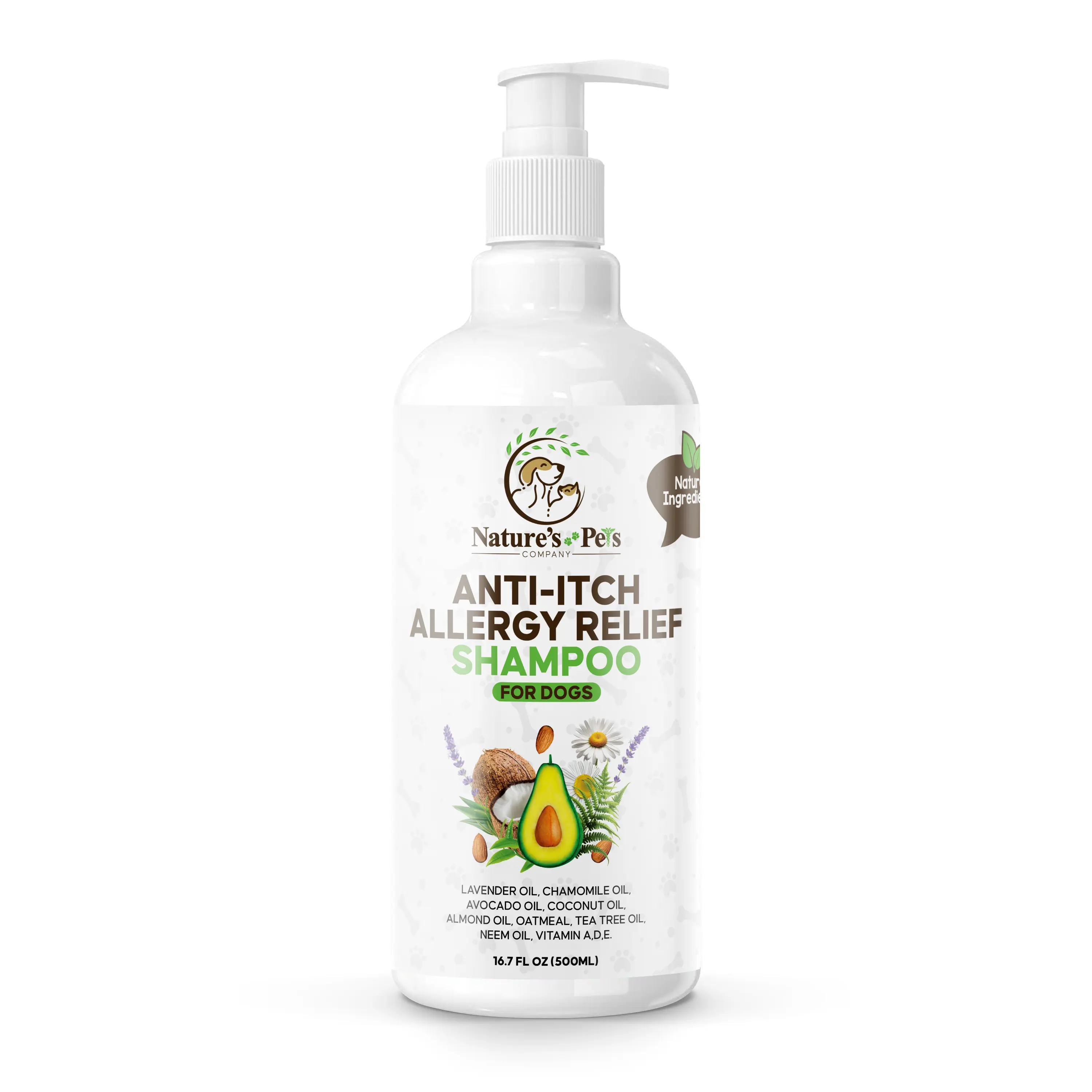 Allergy Relief Dog Shampoo: with 9 Natural Essential Oils and Ingredients - RELIEVES discomfort from Skin Allergies -Moisturizing - Anti-inflammatory - Calming