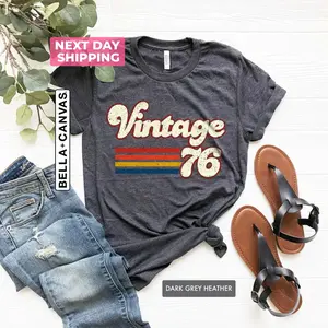 1976 Vintage Birthday Gift Tee, Retro Style, 50th Birthday for Women, Vintage 1976 T-Shirt, 50th Birthday, 50th Birthday Gift, Father Gift