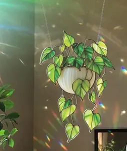 Plant Acrylic Hanging Suncatcher, Home Decor Nature