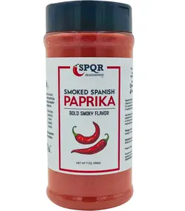 Smoked Paprika XL 7 oz. Jar Gourmet Restaurant Grade Bold Smoky Spanish Paprika Flavor by SPQR Seasonings