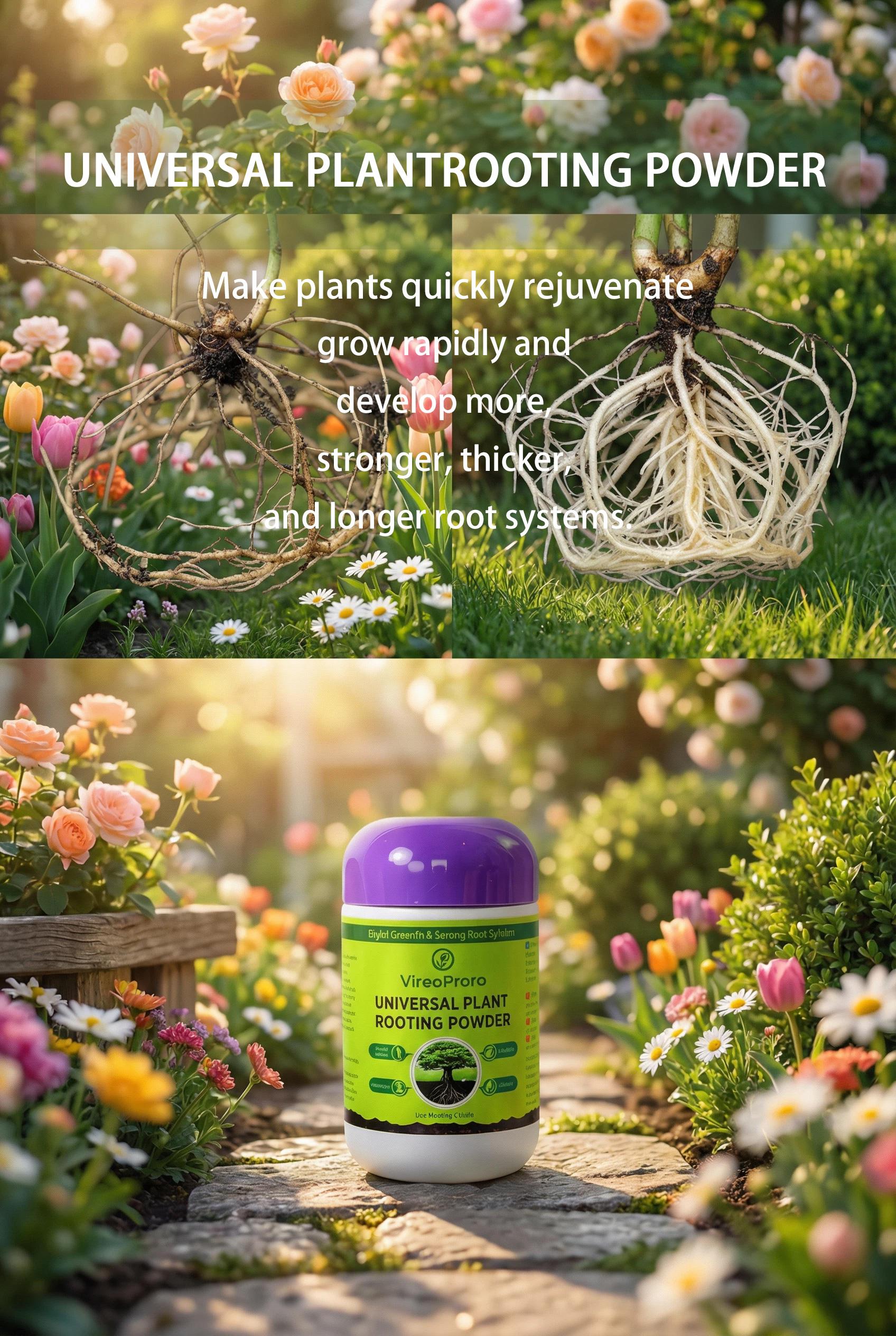 Universal Plant Rooting Powder – Supports Root Development, Transplant Success & Propagation (200g)