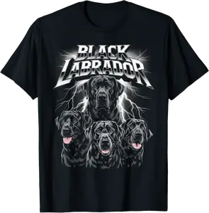 Best Black Labrador Dog Dad Heavy Metal Dog Mom Thunder T-Shirt - Laronstu Shop 92B0DYCD4D4C