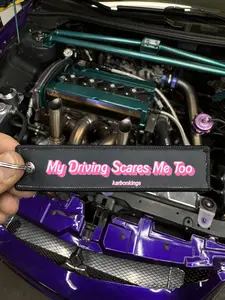 My Driving Scares Me Too Keytag Keychain