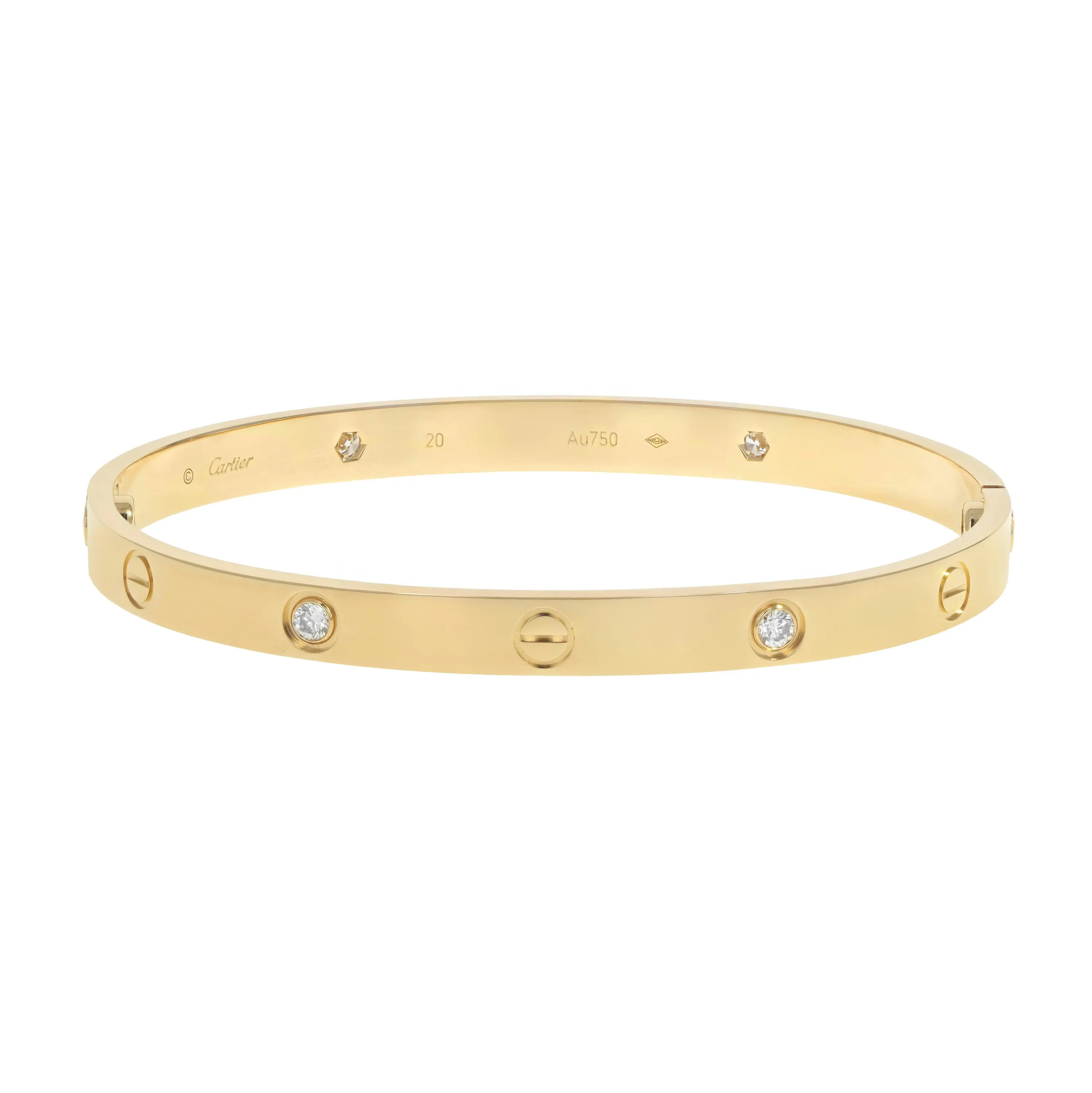 Pre-owned Cartier Love Bracelet Size 20 Pre-owned Cartier Love Bracelet Size 20