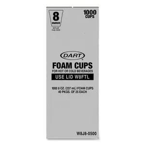 Foam Cups 8 oz 1000 count