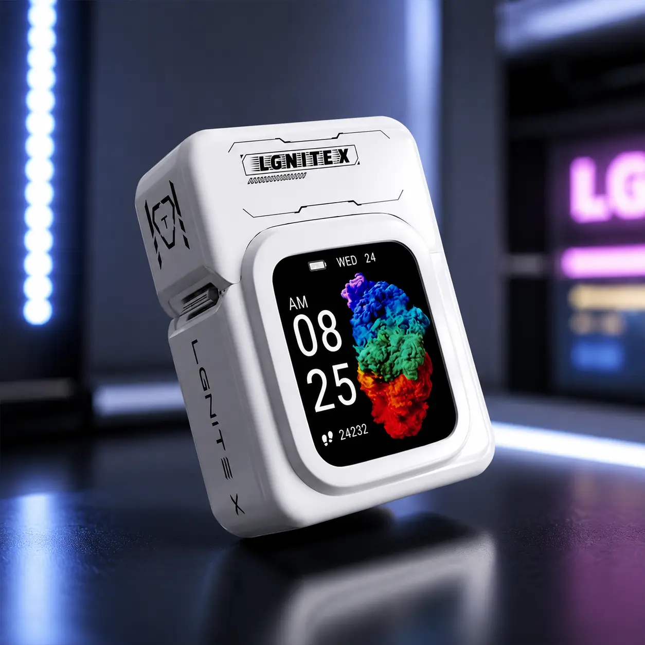 Smart Touch Screen Arc Lighter - Bluetooth, USB Rechargeable with USB Port, Windproof Plasma, High-End Men's EDC Accessory, Premium Gift for Men, Black (Excludes Unrelated Items: Wrist Blood Pressure Monitor, Decor Ornaments, Gift Basket)