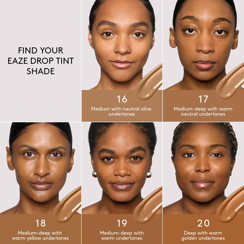 Fenty Beauty Blend + Blur Essentials: Eaze Drop Lightweight Blurring Skin Tint and Full-Bodied Foundation Brush 110