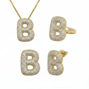 EVRY JEWELS Women's Adore Me Earring, Ring & Necklace 3 Piece Bundle