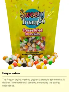 Sweet TreatyCo 1 Pound Freeze Dried Rainbow Crunchies Candy Snack Bonbon Sweet Chewy Fruit Delight