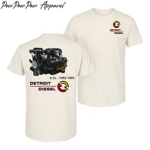 Detroit Diesel 6.2L Engine 1982–1993 T-Shirt, Vintage Truck Mechanic Graphic Tee, Diesel Engine Streetwear Gift for Men USA Apparel Cotton