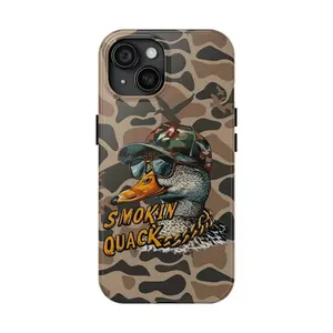 Ol' School Camo Smokin Quack iphone Case, Waterfowl Duck Camo, Mallard Duck Camo, Southern Style Preppy Aesthetic For Phone Cases Phone Cover Hard Case Tough 2-piece Phone Case