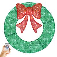 Green Wreath - Red Bow