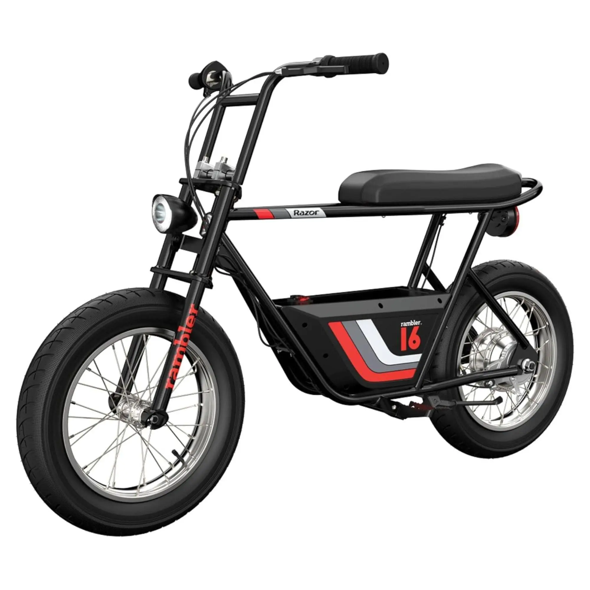 Razor Rambler 16 Electric Retro Minibike with 350W Motor & 36V Battery, Black Razor Rambler 16 Electric Retro Minibike with 350W Motor & 36V Battery, Black