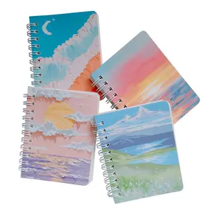 ZAYOIZY 4 count Mini Blank Spiral Sketchbook Small Pocket Notebooks Compact Notepads, Little A7 Spiral Notebooks for Daily Journaling/Note Taking, 80 Sheets/160 Pages