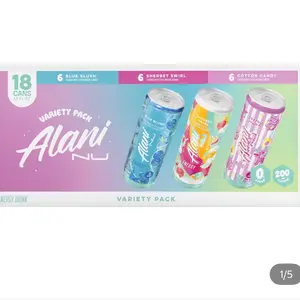 Alani Nu 18-Flavor Variety Pack - Cotton Candy, Sherbert Swirl, and Blue Slush Flavors