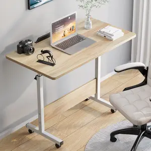 【Mother's Day】Rolling Desk Adjustable Height,Rolling Computer Cart,Portable Laptop Desk,Small Adjustable Home Office Desk,Rolling Laptop Desk,Small Portable Desk
