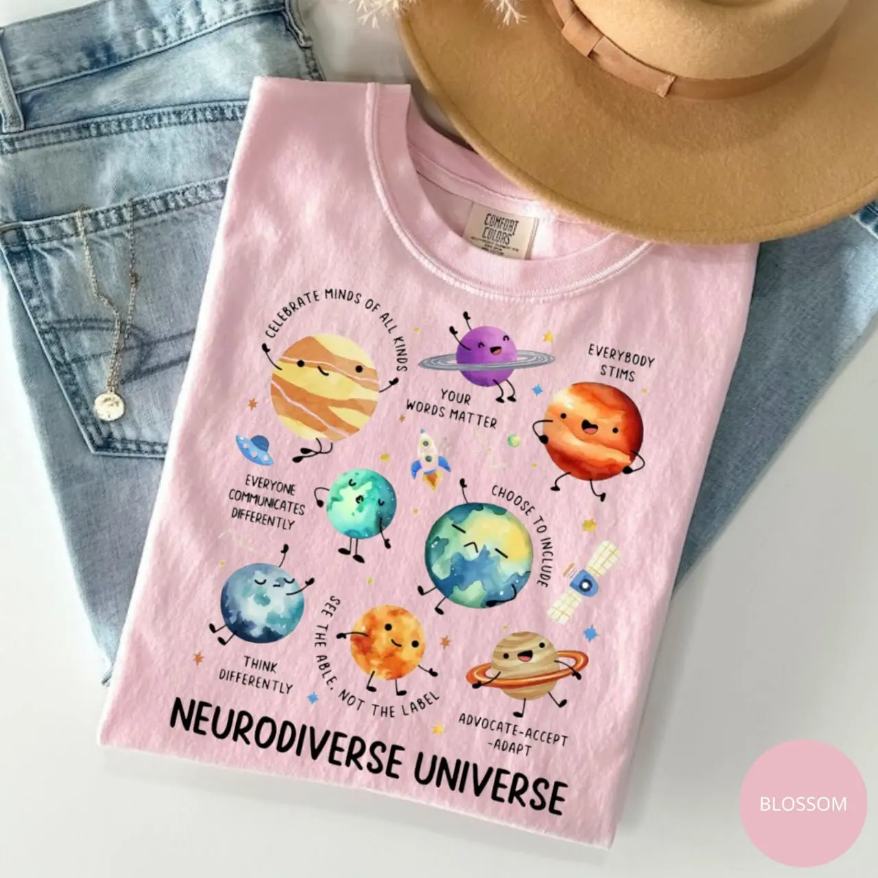 Comfort Colors Space Neurodiversity Shirt, Neurodiverse Shirt, Sped Teacher Shirt, Autism Awareness Shirt, Special Education Shirt