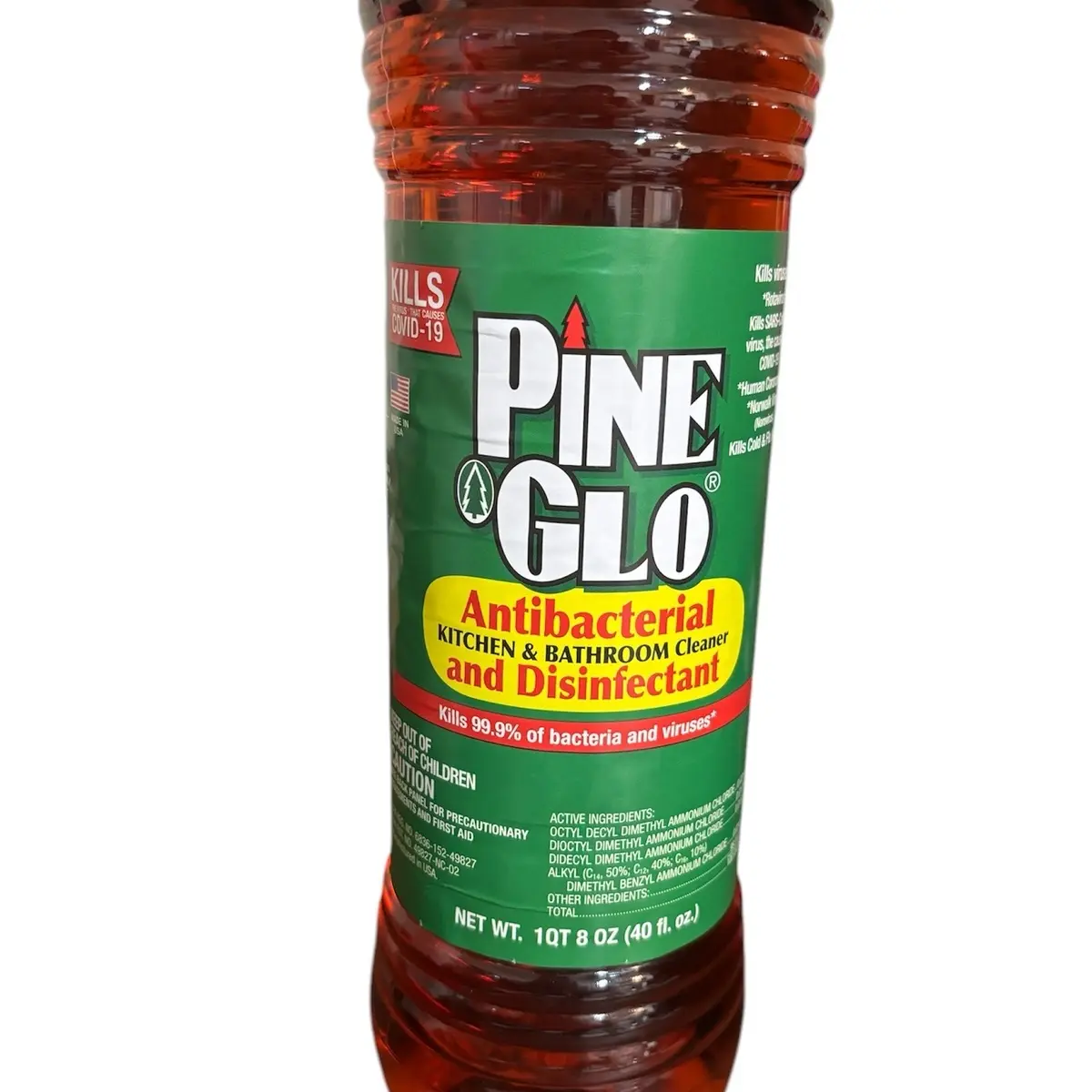 Pine Glo Antibacterial Kitchen and Bathroom Cleaner and Disinfectant - 50 oz Household use Cleaning