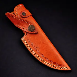 Custom Handmade Cow Leather Sheath Cover for Fixed Blade Knife – 7.5 Inch Universal Holder
