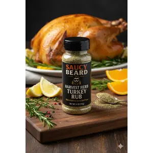 Harvest Herb Turkey Rub -Sage Thyme Rosemary Garlic Onion Paprika Citrus Black Pepper Warm Spice Seasoning