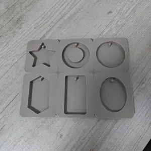 1pc 6-hole Flower-shaped Aromatherapy Gypsum Diffuser Stone Hanging Sign Silicone Mold Suitable For Wedding Bridesmaid Gift, DIY Handmade Soap Mold, Wardrobe Aromatherapy Mold, Car Diffuser Stone Mold, Candle Mold And More.