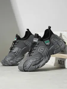 Men's Sporty Lace Up Front Waterproof Non-slip Training Shoes, Casual Comfortable Breathable Mid-top Sports Shoes, Fashionable Sneakers for Daily Wear, Closed