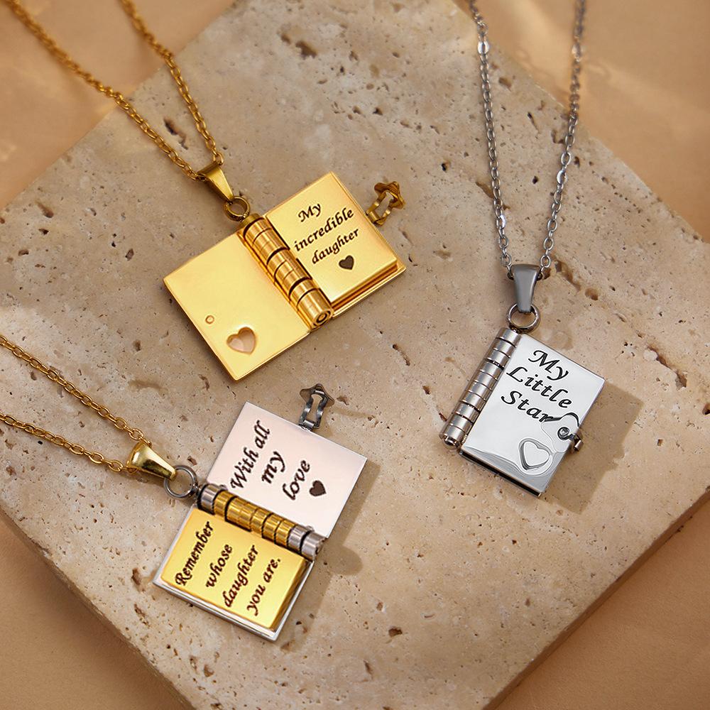 My Star Book Necklace, Unique Gift for Daughter, Son, Lover, Friend, Brother, Sister Star Book Pendant Necklace, Perfect Gift for Daughter, Son, Lover, Friends & Siblings