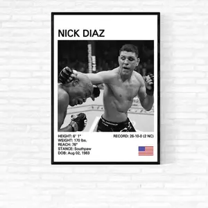 Vintage Nick Diaz Brothers Mma Poster Print - Wall Art For Fans
