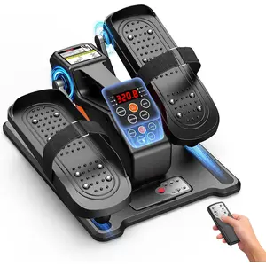 Portable Under Desk Elliptical Machine with  Remote. 12 Manual & 3 Automatic Speeds. Pedal Ellipse  Exerciser.  Exerciser While Sitting for Seniors Adults  Office