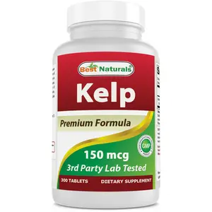 Best Naturals Kelp 150 mcg 300 Tablets | (A Natural Source of Iodine)