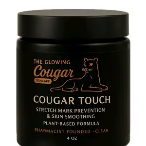 The Glowing Cougar Cougar Touch Stretch Mark Prevention & Skin Smoothing Plant-Based Formula 4 oz Clean Beauty Pharmacist Grade