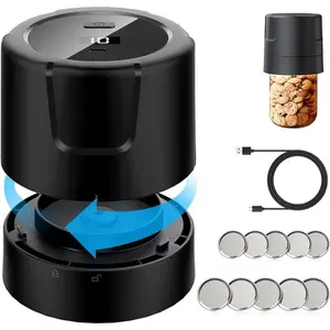 [Limited Time Deal] Electric Mason Jar Vacuum Sealer - 85kPa Strong Suction Vacuum Sealing Machine with Regular and Wide Mouth Mason Jar Lids - Silent Rechargeable Portable Vacuum Sealer for Food Storage or Fermentation