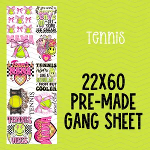 Tennis Pre-Made Gang Sheet - 22x60