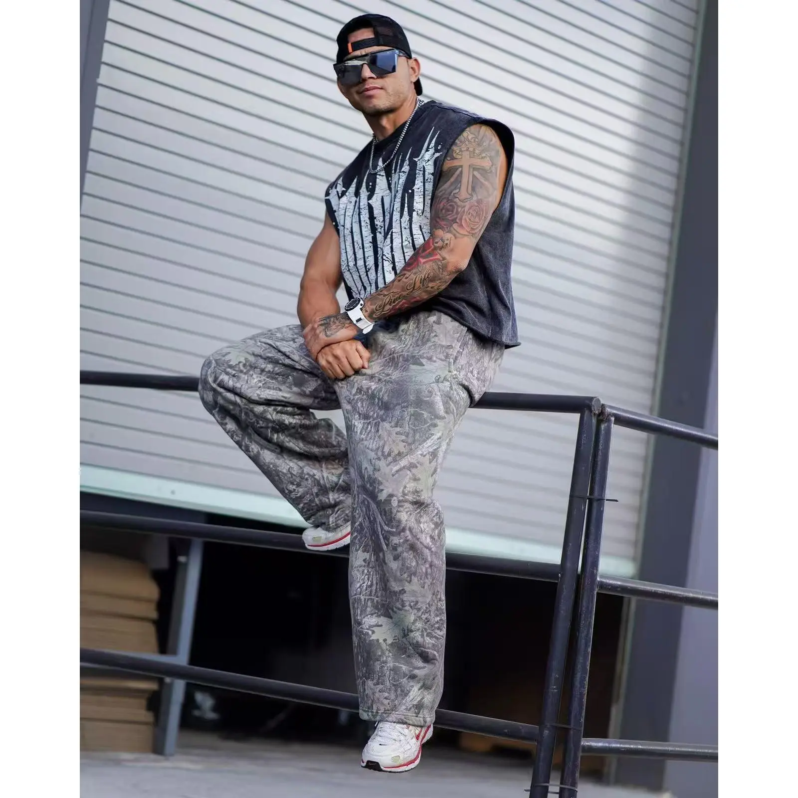 Baggy Camo Sweatpants Y2k StreetwearOversized Camouflage Pants