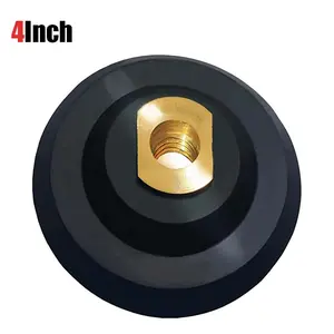 4inch 100MM Diamond Polishing Pad Backing Pad - 5/8"-11 Thread Copper Rubber Base Grinding Disc Holder for Angle Grinder Tool Accessories