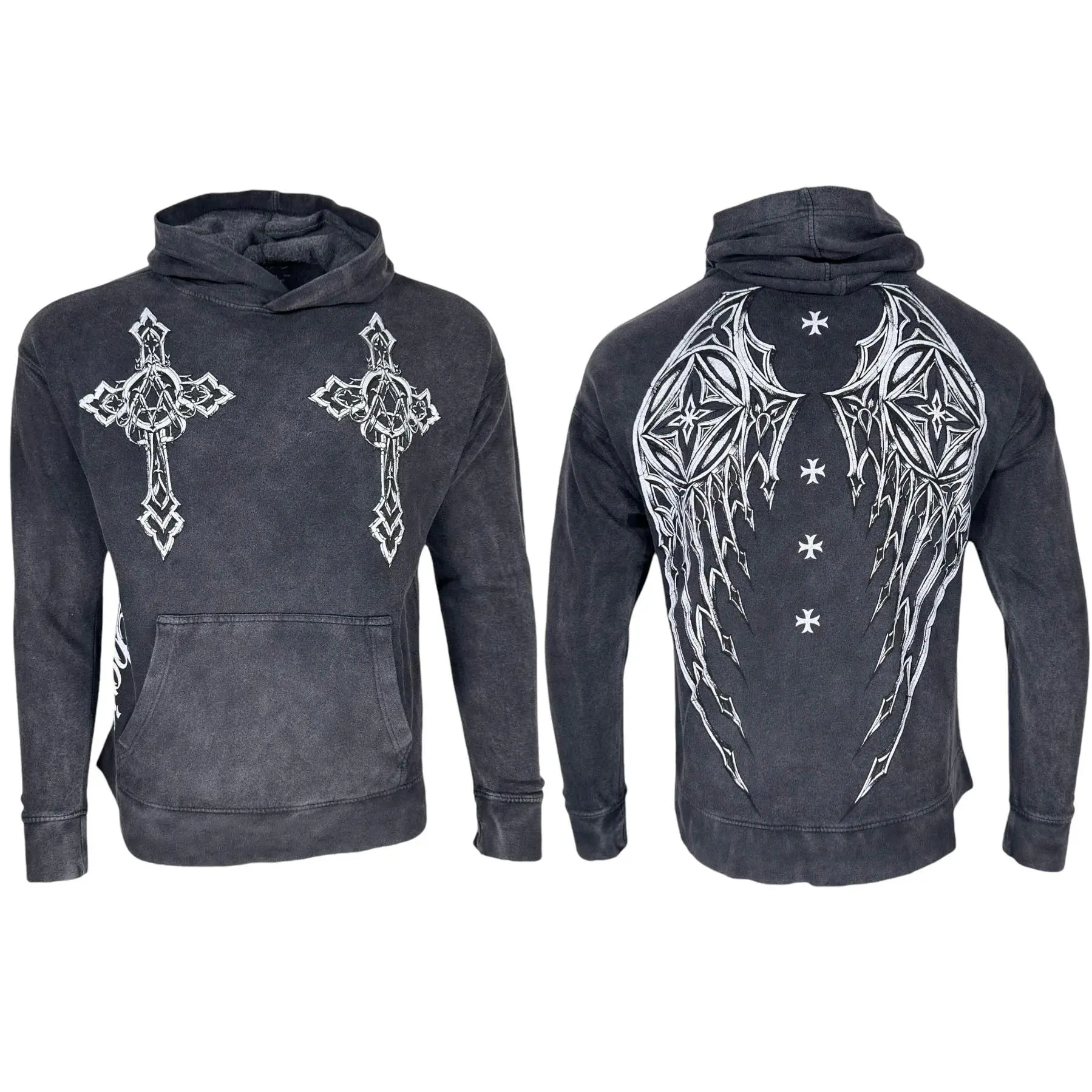 ARCHAIC Stone Ranger Graphic Hoodie - Unisex Lightweight Cotton Blend Crew Neck Pullover with an Oversized Boxy Fit