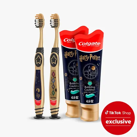 Colgate Harry Potter Kids Manual Toothbrush Bundle, Soft Bristle Toothbrushes, Hogwarts Wizard Designs, Kids Toothbrush Set