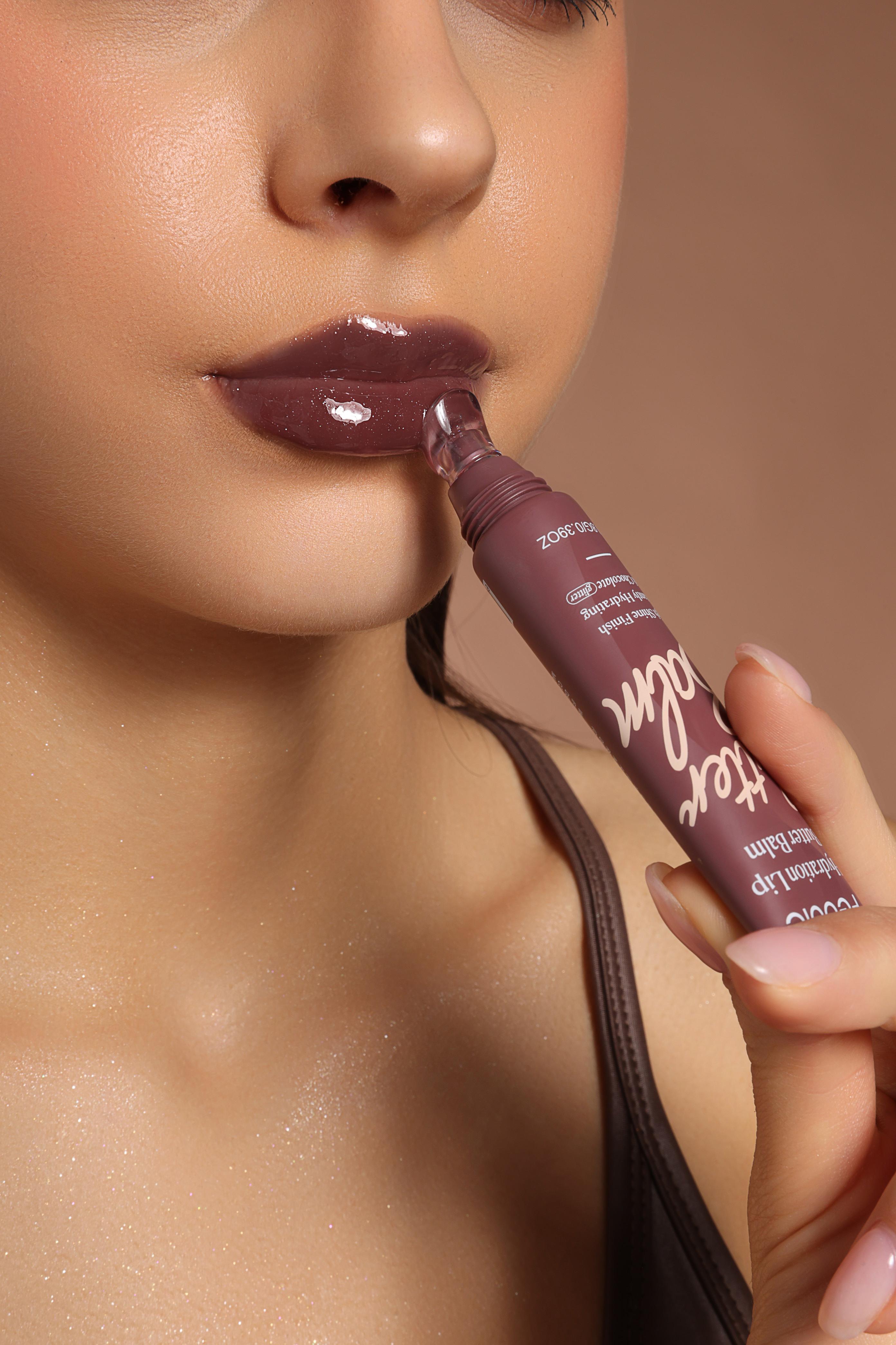 FEBBLE Squeeze Lip Butter Balm: Hydrate, Glossy, Lightweight, Moisturize & Tint with Shea Butter lip stain Moisturizing Oil Skincare Moisturizer