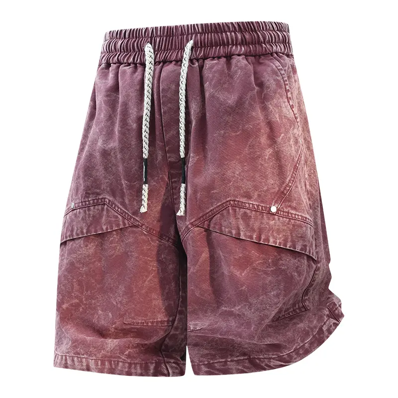 Men's Pure Cotton Cargo Shorts - New Summer Loose-Fit, American Tie-Dye Gradient Fabric, Breathable Vintage Street Style, Multi-Pocket Mid-Length, Stylish Casual, Cool Bad-Boy Vibe, Retro #FathersDayGift #SummerWins